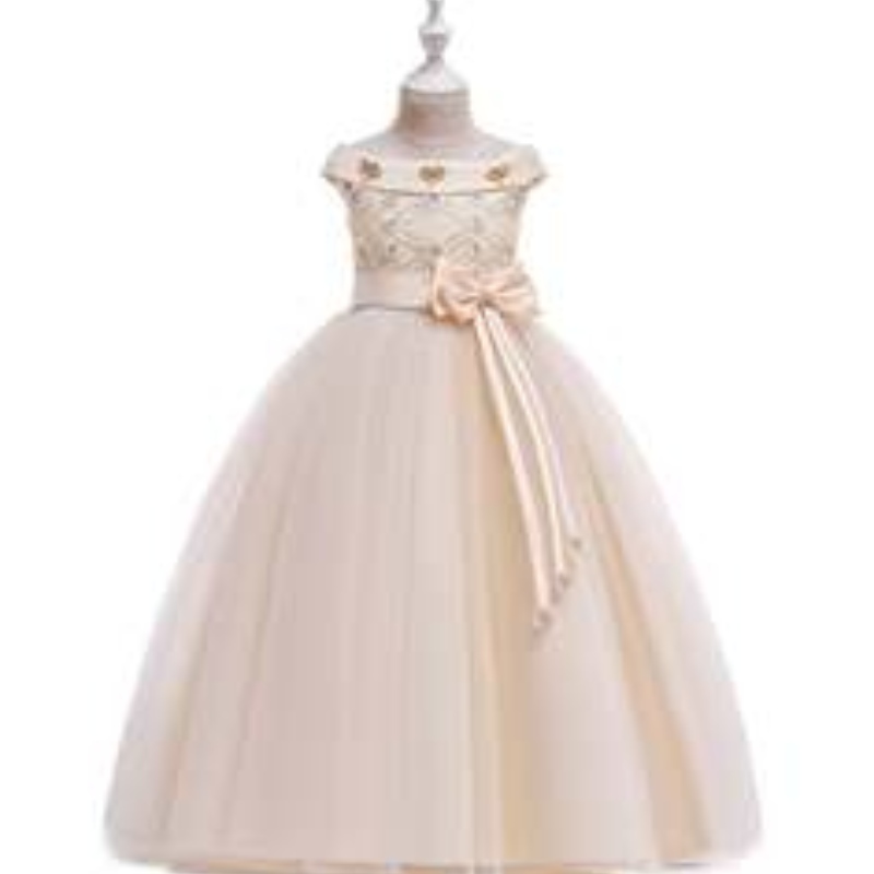 Elegantní design Velkoobchod krásná dívka večírek Dress Kids Wedding Event Malk Gall Gall Fancy Princess Sleevelesless Prom Frock LP-232