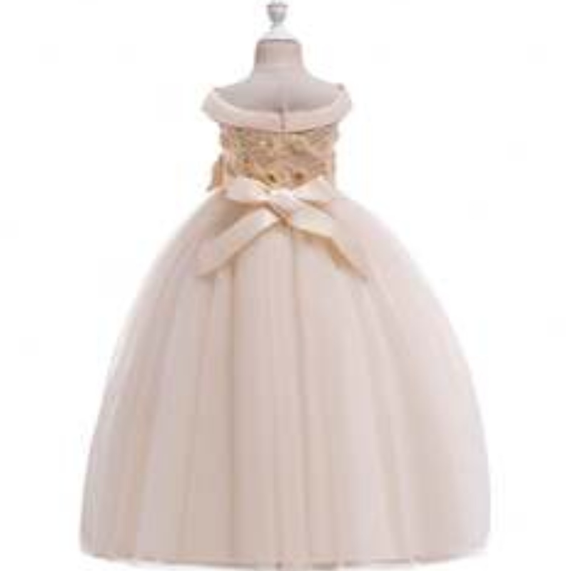 Elegantní design Velkoobchod krásná dívka večírek Dress Kids Wedding Event Malk Gall Gall Fancy Princess Sleevelesless Prom Frock LP-232