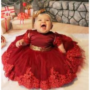 Baige Velkoobchodní dětinarozeniny šaty dívka kostým zlaté linie děti party šaty l1926xz