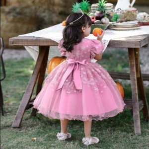 Baige Children Party Wedding Frock Girls Girls Birthday Šaty Elegantní děti šaty princezna Snowflake Ball šaty