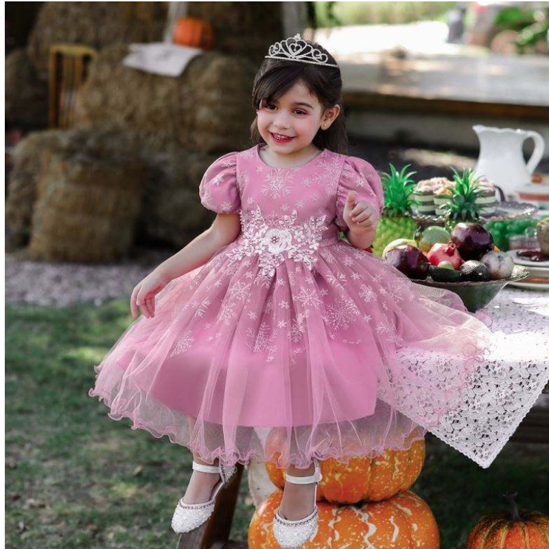 Baige Children Party Wedding Frock Girls Girls Birthday Šaty Elegantní děti šaty princezna Snowflake Ball šaty