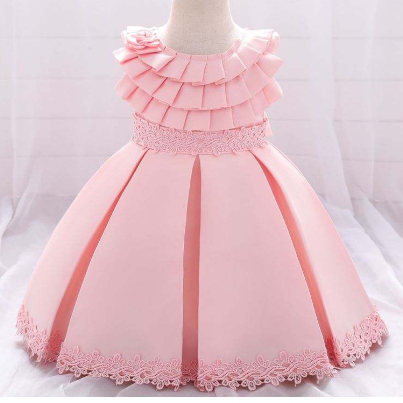Baige New Style Princess Flower Girl Evening Gord Children Svatební šaty l1976xz
