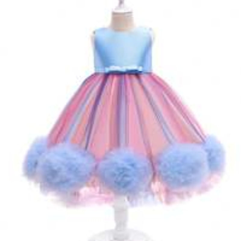 Baige šaty pro dívky ze 7 let staré děti oblečení Kids Frock Designs Pictures Baby Party Wear