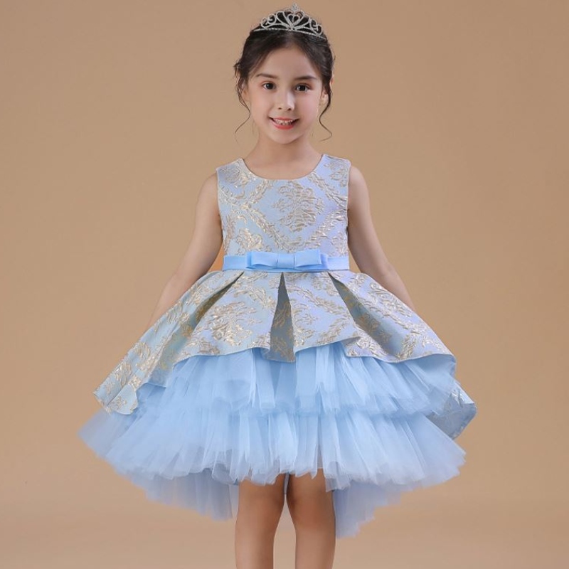 Baige 3-12Y Flower Girl Fluffy Dress Factory Velkoobchodní butik Kids Clothing Princess Tutu sukně 2171