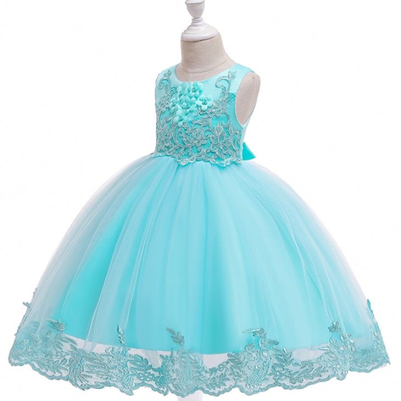 Baige Girl Princess Luxury šaty bez rukávů bez rukávů Dress Kids Ball Gown Birthday Party L5097