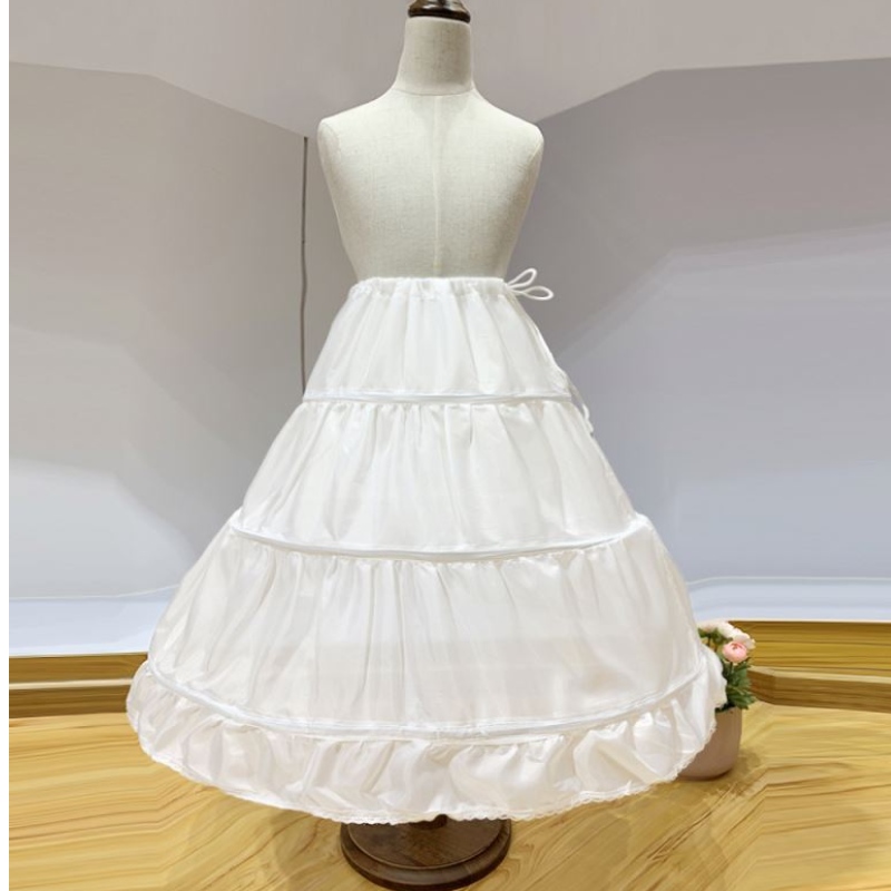 Baige módní crinoline petticoat sukně pro dívky míčové šaty underskirt pro svatební šaty ps06