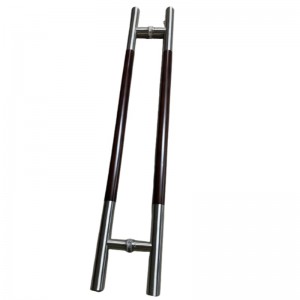 SS-039 Současná dřevěná přilnavost oboustranná rukojeť stylu žebříku, skleněná rukojeť znerezové oceli