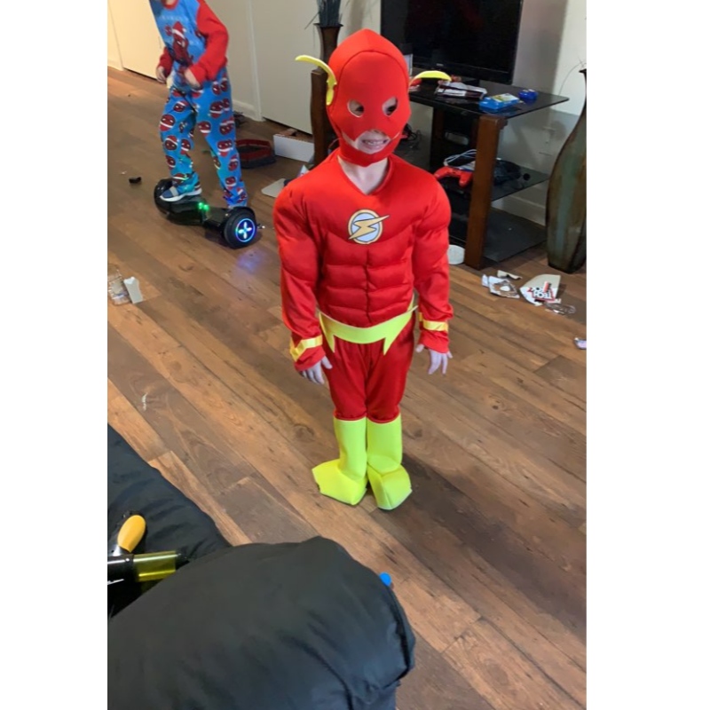 Boy The Flash Muscle Superhero Fancy Dress Kids Comics Comics Movie Carnival Party Halloween cosplay kostýmy