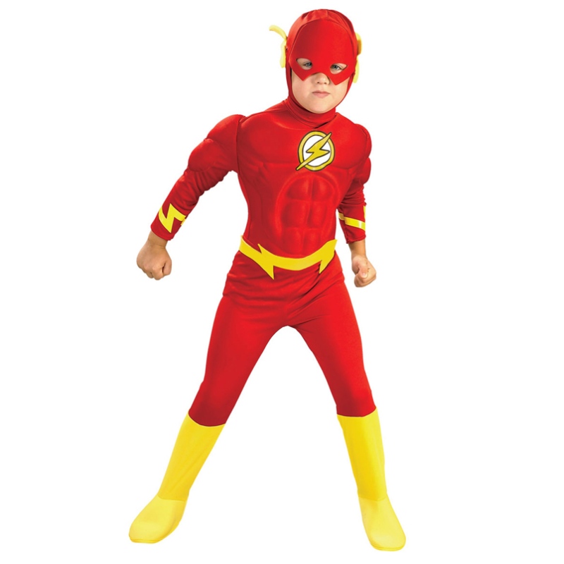 Boy The Flash Muscle Superhero Fancy Dress Kids Comics Comics Movie Carnival Party Halloween cosplay kostýmy