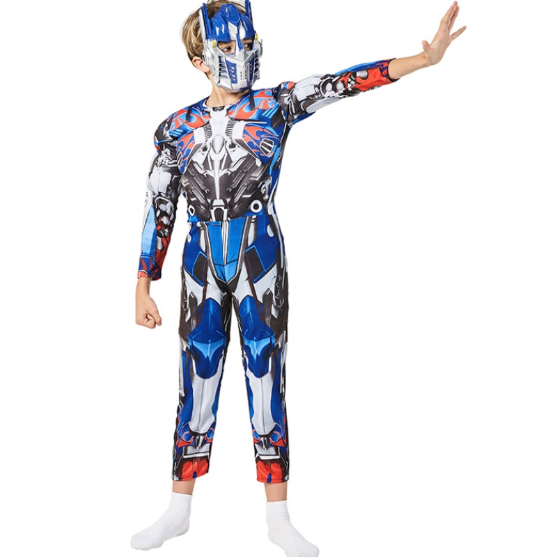 Chlapci Optimus Muscle Robot Prime Fancy Oblečte se americký chlapec superhrdina Purim cosplay halloween dětský kostým