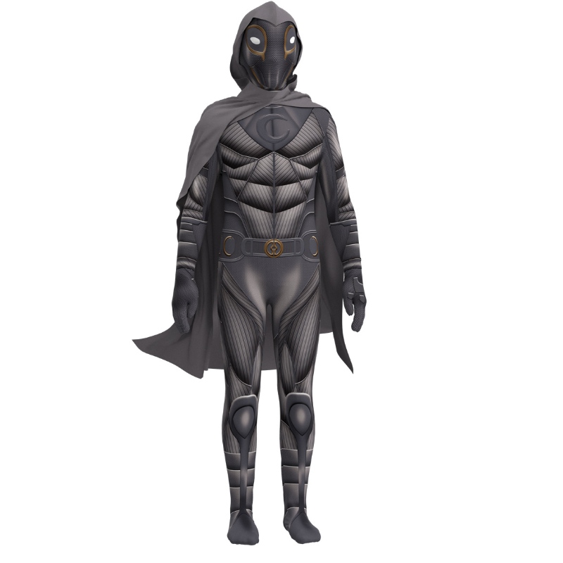 Kostým měsíce rytíře Marc Spector Black Superhero Movie Cosplay Jumpsuit Suit pro Halloweenské děti a muže