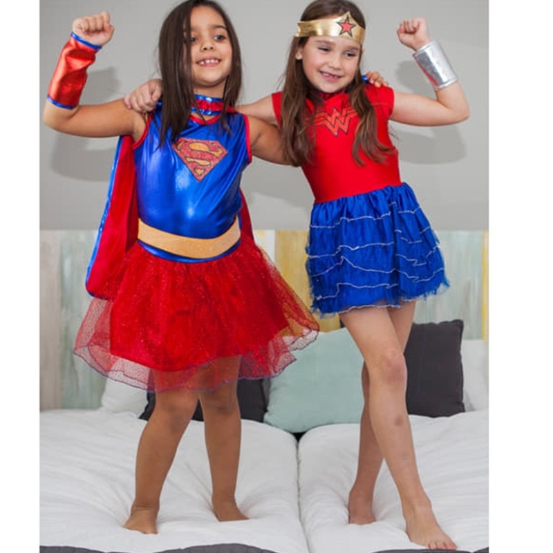 Hot Sale Justice League Child \\'s Supergirl Tutu šaty halloween kostýmy pro dívky