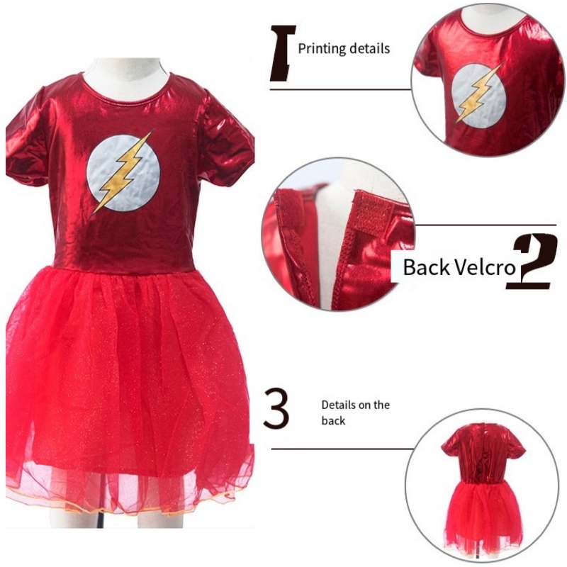 Dětský superhrdina flashman halloween kostým dívky princezna Diana oblékání dárky cos set šaty
