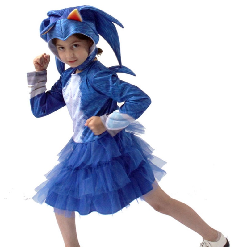 Děti Sonic Hedgehog Girls Girls Cosplay Clothing and Dress Stage Children's Costume