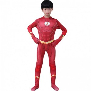 Cool Adults Kids Boys Comic Fantasia Superhero Halloween Carnival Party Outfit Cosplay the Flash Man Kostys oblek