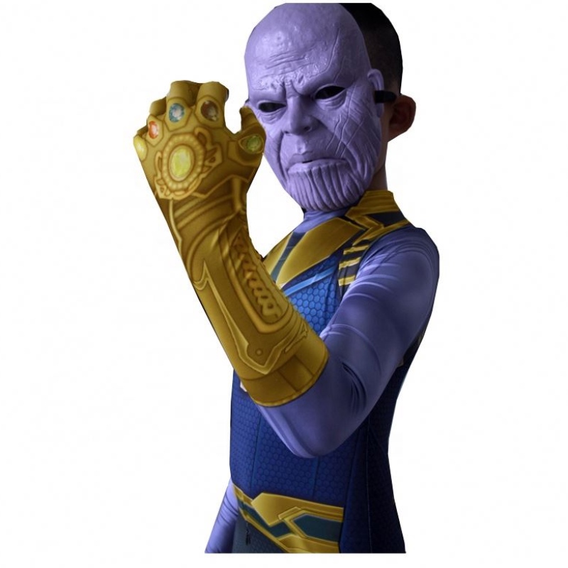 Tovární dodávka fialová kůže Infinity War Halloween TV&filmové rekvizity pro děti Thanos Costume s maskou