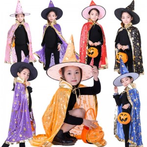 Halloween Cloak Children Cosplay Witch Cloak kouzelník kouzelník Průvodce představením kostýmu
