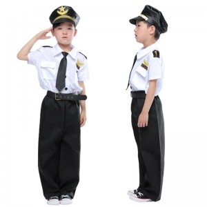 Oblečte luxusní dětské pilotní kostýmy Set Young Captain role Play Suit