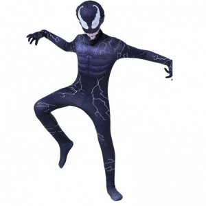 Custom Carnival Cosplay Fancy Superhero Jumpsuit Venom Costýmy se svalem pro chlapce