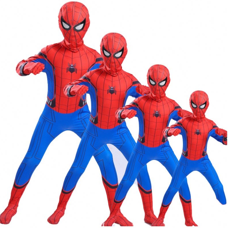 Vysoce kvalitní rodič-dítě paralelní anime černý pavouk Man Jumpsuit TV&movie cosplay Spiderman Halloween kostým