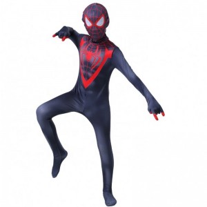 Nový design Halloween Carnival Spiderman V žádném případě domů cosplay černý zentai kombinéza Spiderman kostým pro děti s maskouna obličej