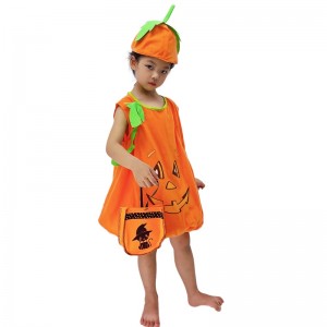 Dvoupička Halloween Party Lovely Pumpkin Cosplay Cosplay Cosplay Kostém Baby Kids Fancy Scress Pódium Performance Suit