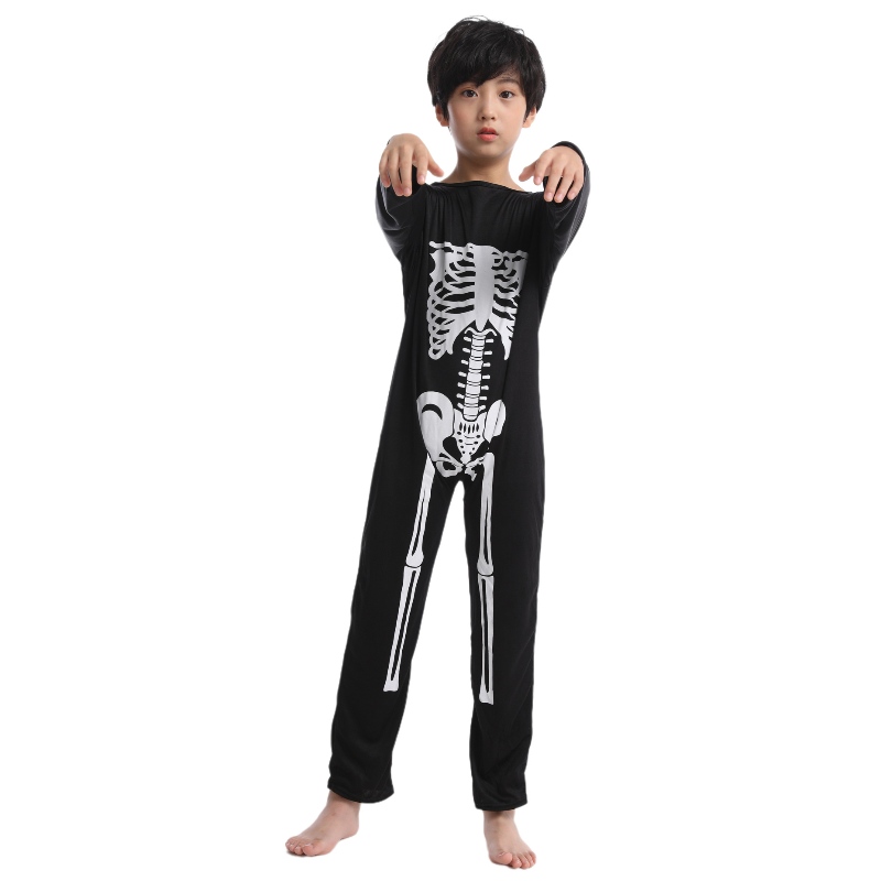 Halloween kosterní kostým záře v tmavé kosti lebka outfit pro Halloween Carnival