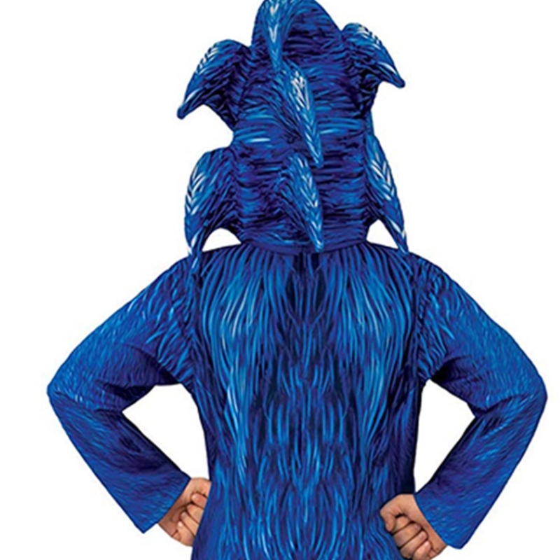 Halloween party hra cosplay děti blue sonic kombinéza Cartoon Sonic The Hedgehog Costume