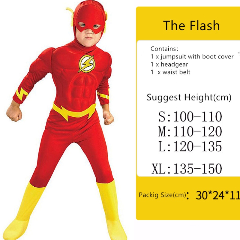 Cosplay Performance kostým Halloween The Flash Bodysuit Muscle Costume