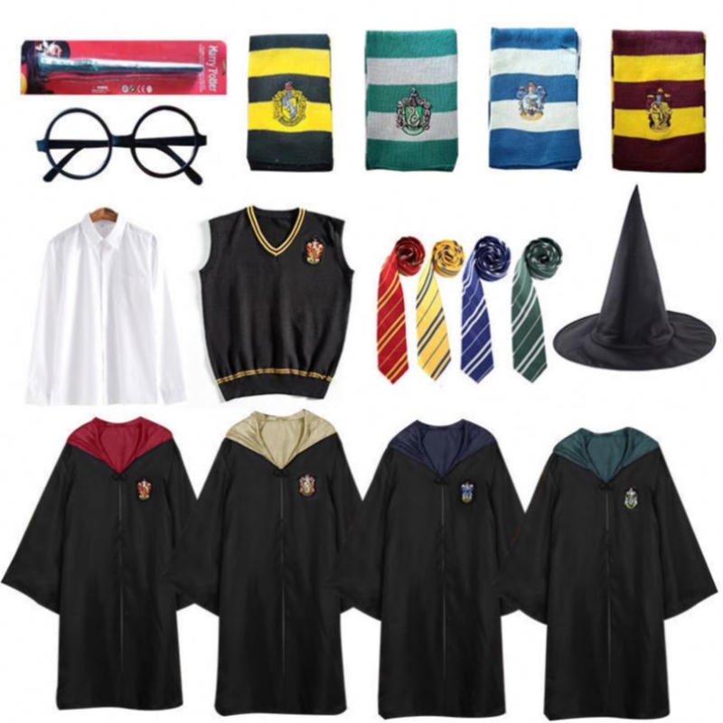 Nový příjezd Harry Cosplay Costume Kids a Adult Potter Robe pro kostýmy Halloween Party