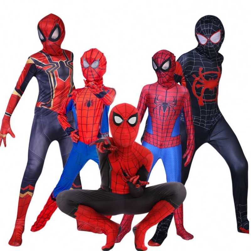 Spider Man Spiderman Costume Fancy Jumpsuit Adult and Children Halloween cosplay kostým Red Black Spandex 3D cosplay oblečení