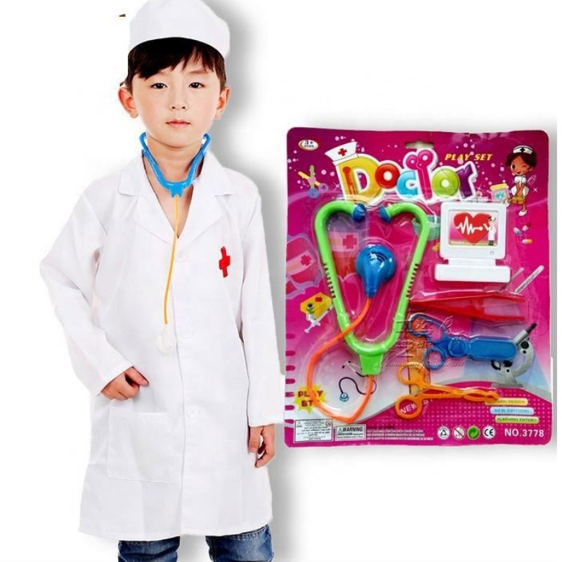 Hot Lab Chirurg Roleplay Set Children Career Uniform Gown Suit Halloween Doctor Nurse Cosplay Cosplay a hračky pro děti