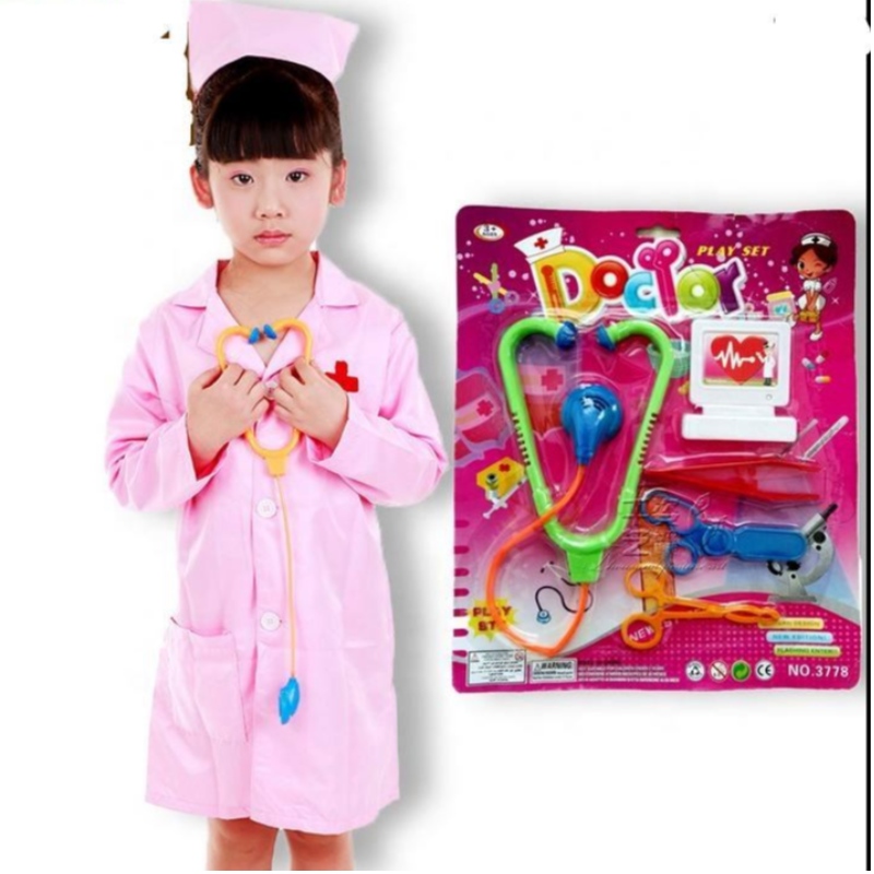 Hot Lab Chirurg Roleplay Set Children Career Uniform Gown Suit Halloween Doctor Nurse Cosplay Cosplay a hračky pro děti