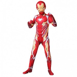 Přizpůsobené klasické Halloween cos mateřské děti svalové brnění Design 3D Print Avenger Jumpsuit Iron Costume Suit pro muže