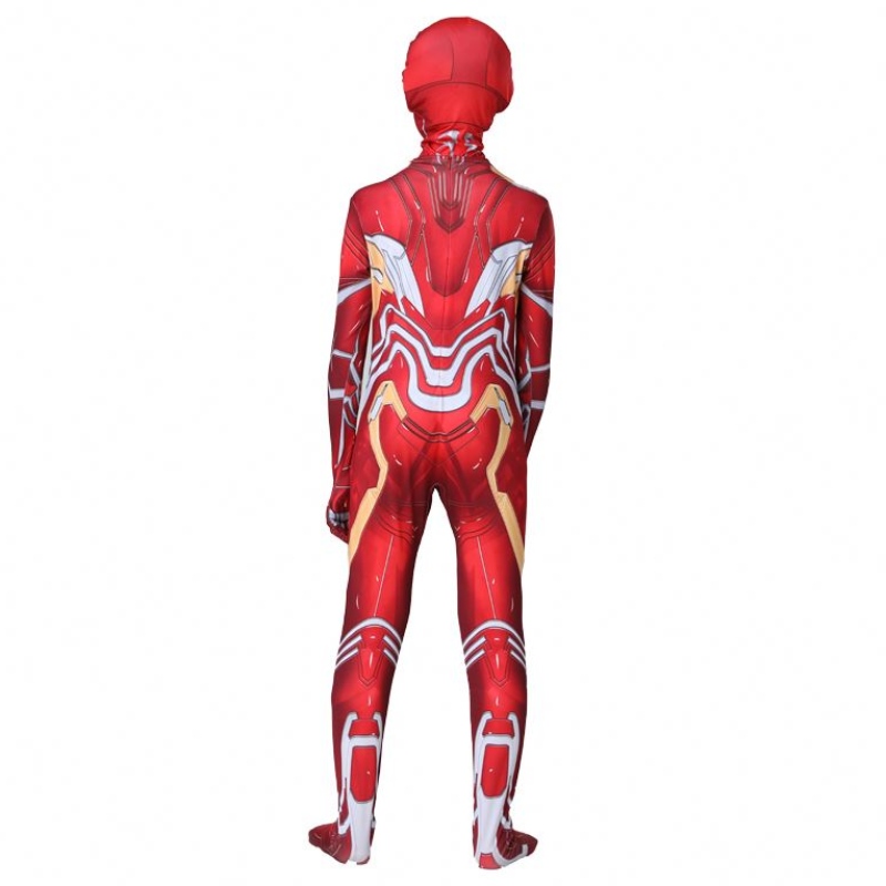 Přizpůsobené klasické Halloween cos mateřské děti svalové brnění Design 3D Print Avenger Jumpsuit Iron Costume Suit pro muže