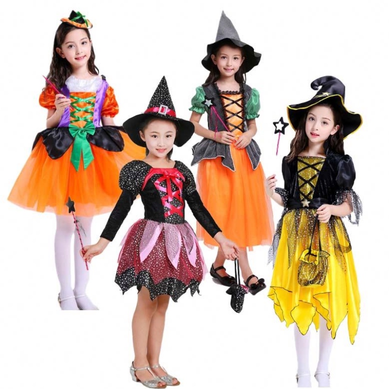 2022 Halloween party oblékat se čarodějnický taneční kostým s čarodějnicemi HCVM-004