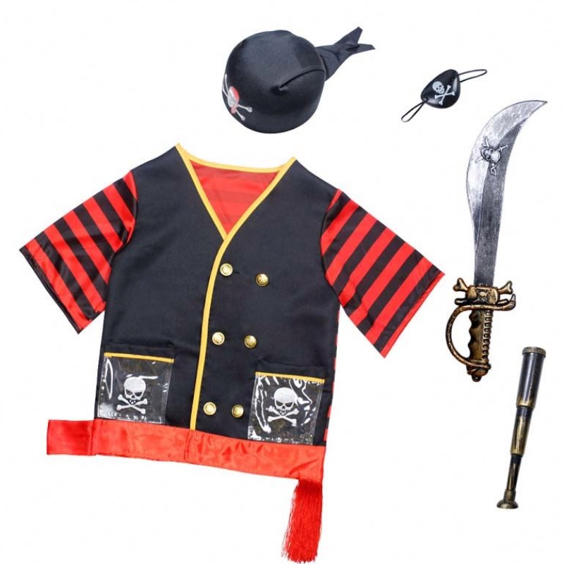 Halloween děti deluxe kostýmy set chlapci s dětským pirátským kostýmem s příslušenstvím HCBC-016