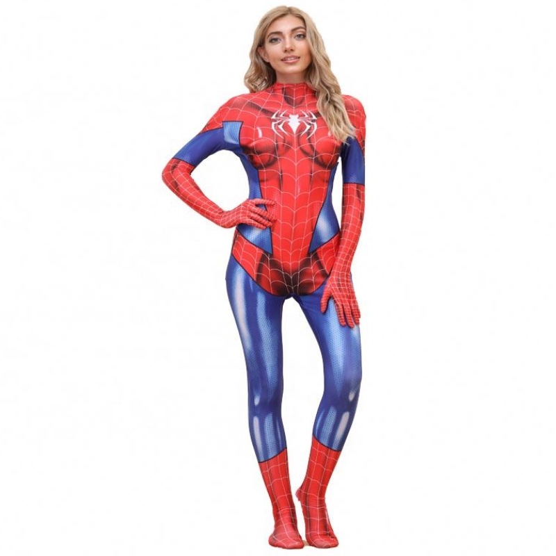 Velkoobchodní plus velikost Halloween prop filmový výkon Oděje pro ženy Spiderman Spiderwoman Kostýmy