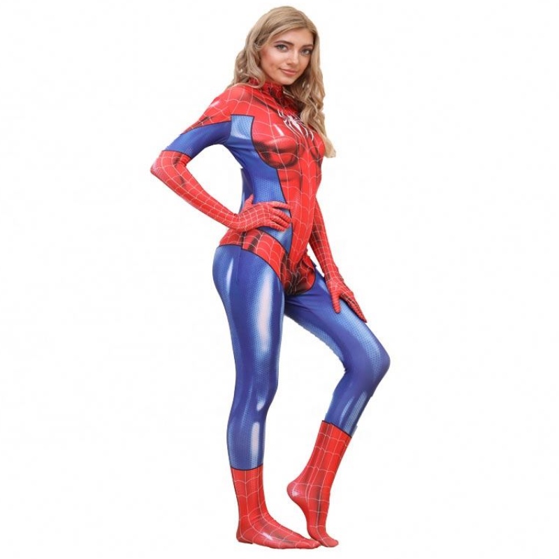 Velkoobchodní plus velikost Halloween prop filmový výkon Oděje pro ženy Spiderman Spiderwoman Kostýmy