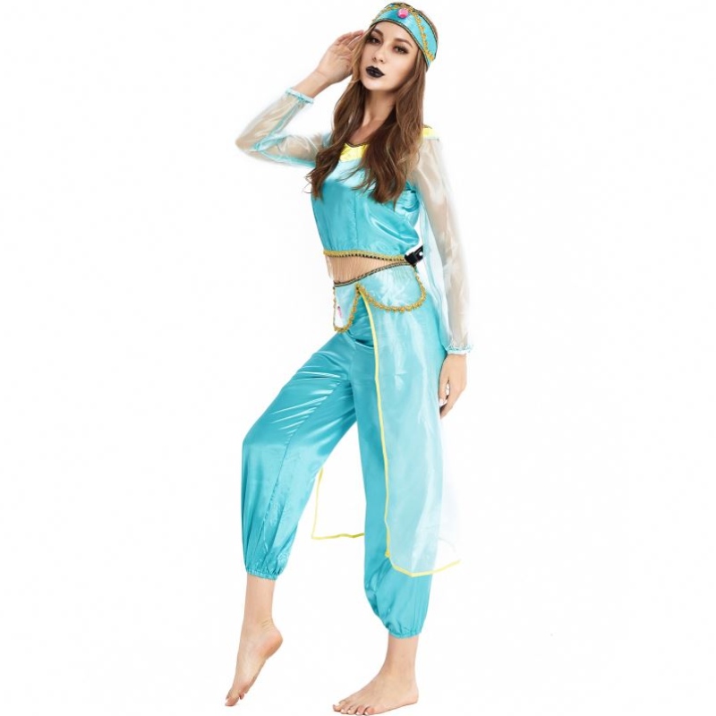 Herní uniformy Evropa a Spojené státy Halloweenské kostýmy Cosplay Sexy Aladdin Magic Lamp Jasmine Princess šaty