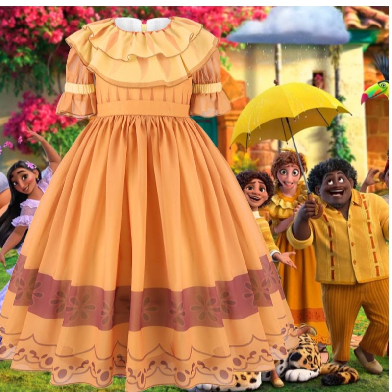 Baige Kids cosplay encanto pepa film kostýmy děti fantazie dívka princeznanarozeninová párty oblékat se