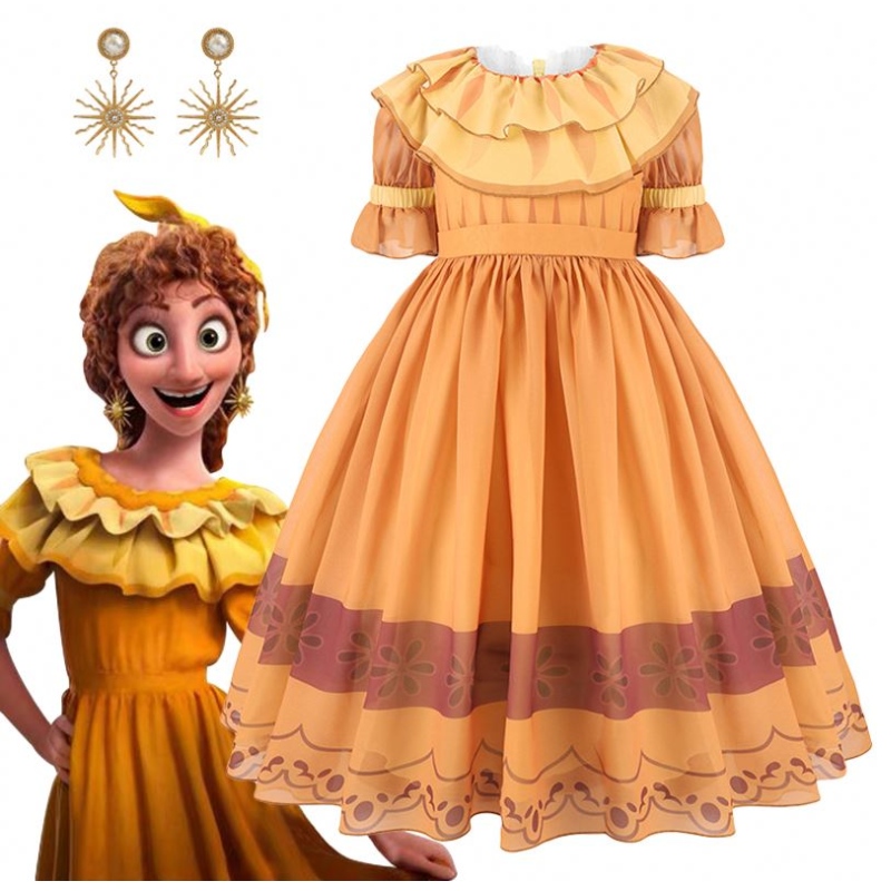 Baige Kids cosplay encanto pepa film kostýmy děti fantazie dívka princeznanarozeninová párty oblékat se