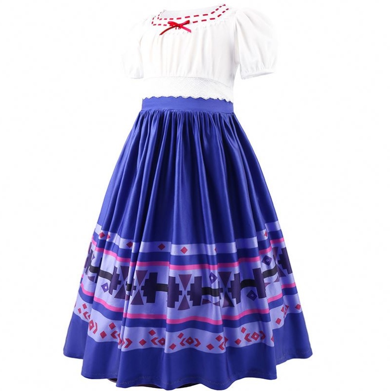 Baige Children Fancy Girls Luisa Movie Costýty Princezna šaty halloween cosplay karneval kostým děti encanto šaty