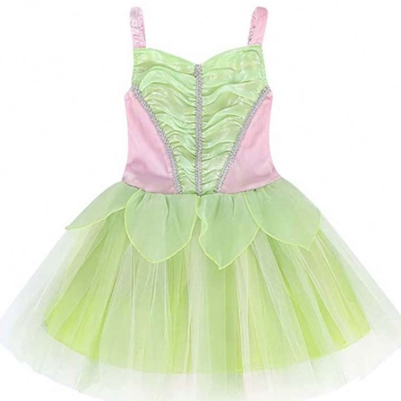 Halloween cosplay baby girls Party Christmas Green Flower Fairy Tinker Bell Outfit s motýlovými křídly sady HCTB-005