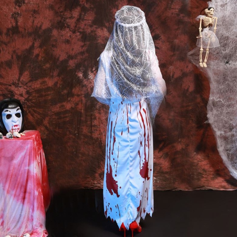 Halloweenské kostýmy žen Horror Cos Bloody Skull Zombie Adult Death Bride