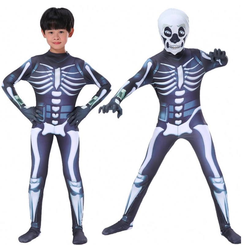 Výrobci velkoobchodní děti kostýmy Halloween Skeleton Cosplay Cosplay Cosplate Cosplay