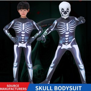 Výrobci velkoobchodní děti kostýmy Halloween Skeleton Cosplay Cosplay Cosplate Cosplay