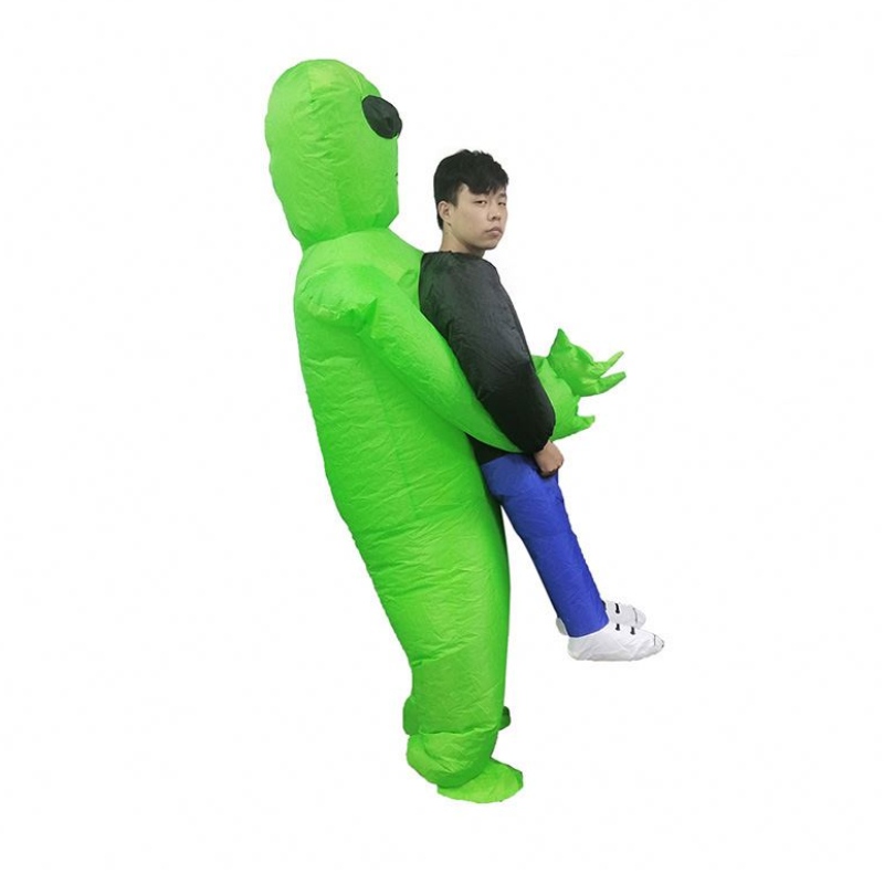 Halloween vánoční cosplaynafukovací lesklý lesklý kostým Green Ghost Alien Costume