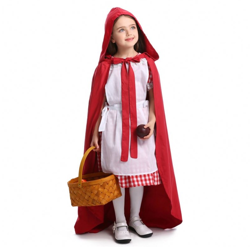 Novináti děti pohádkové šaty Outfit Little Red Riding Hood Costume DGHC-071