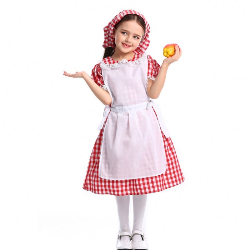 Novináti děti pohádkové šaty Outfit Little Red Riding Hood Costume DGHC-071